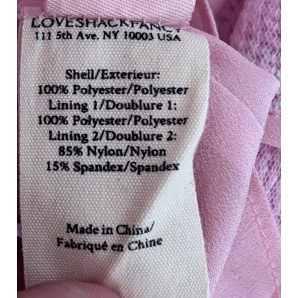 LoveShackFancy Stasia Pink Floral Sequin Strapless Midi Dress Size 4 - Picture 9 of 9